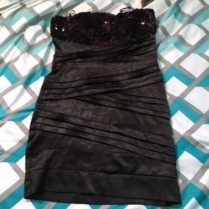 Strapless Black Bodycon Dress